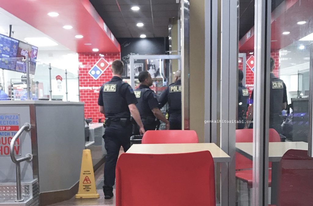 アメリカのピザ屋で警察沙汰になった話。
