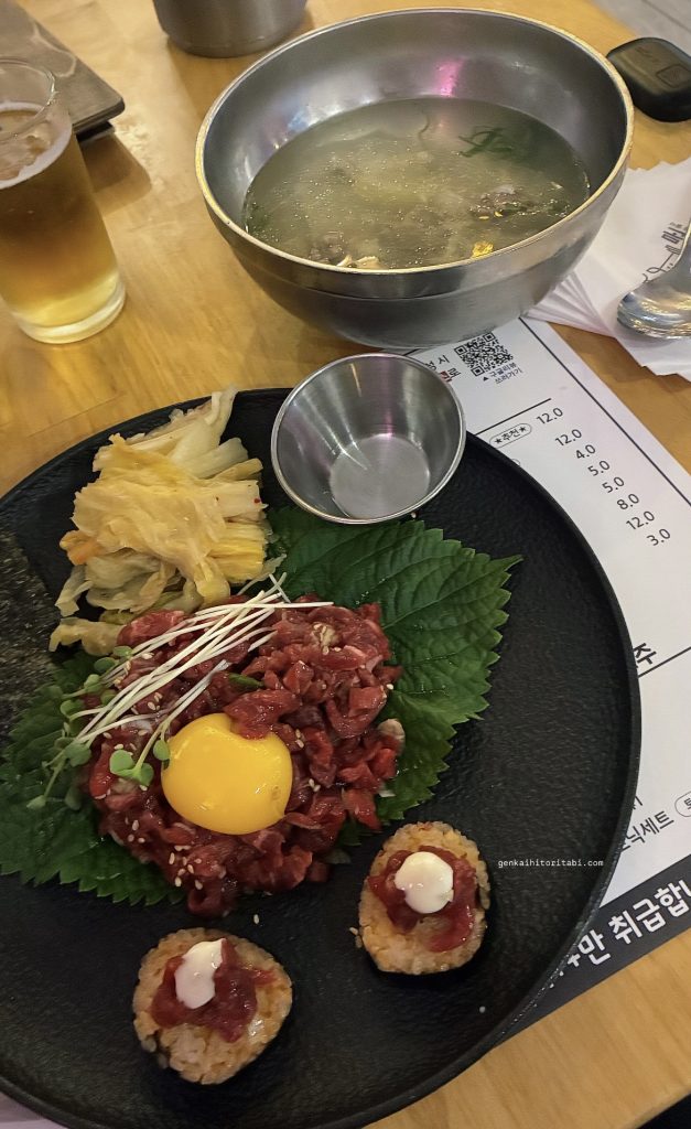 釜山　南浦洞　おすすめユッケ　ユッソムン